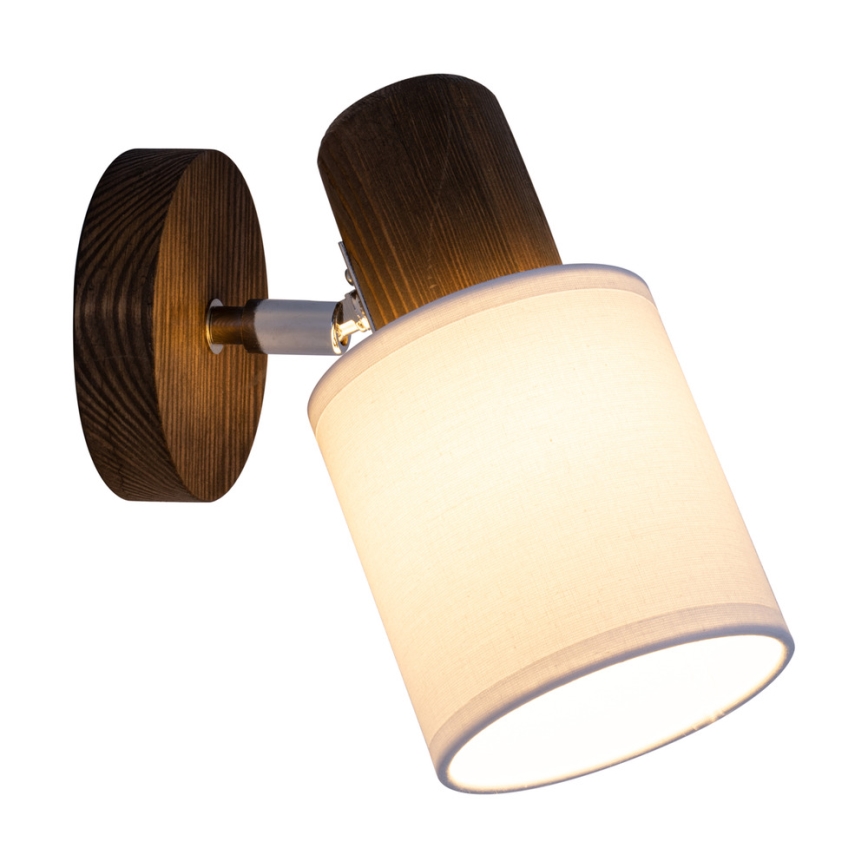 Foco de parede TRENDY 1xE27/15W/230V pinho - certificado por FSC