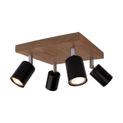 Foco de teto MANARA 4xGU10/5W/230V pinho - certificado por FSC