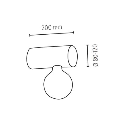 Iluminação de parede TRABO 1xE27/25W/230V pinho - certificado pela FSC