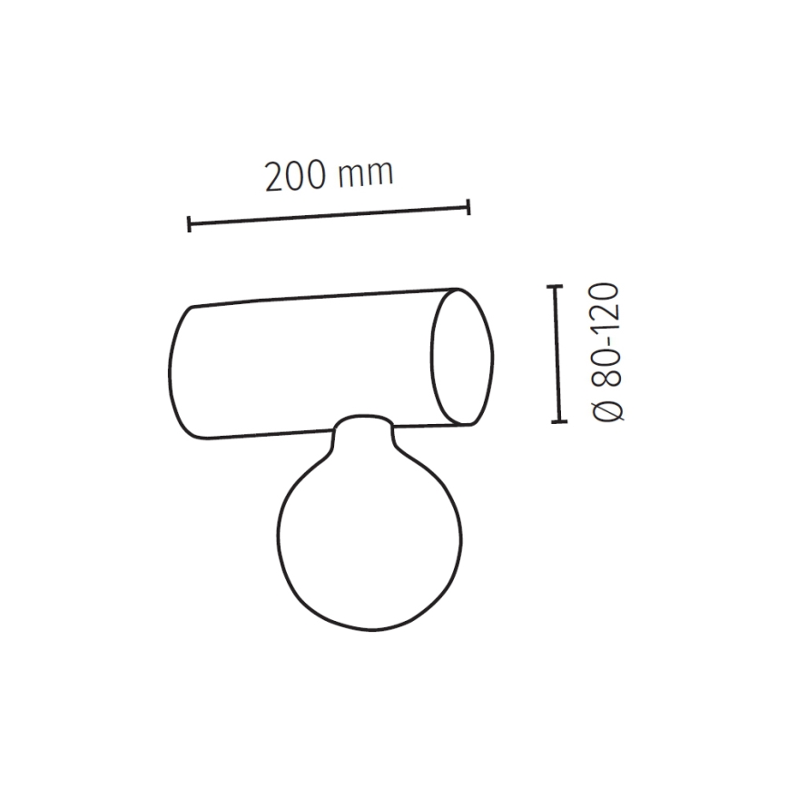 Iluminação de parede TRABO 1xE27/25W/230V pinho - certificado pela FSC