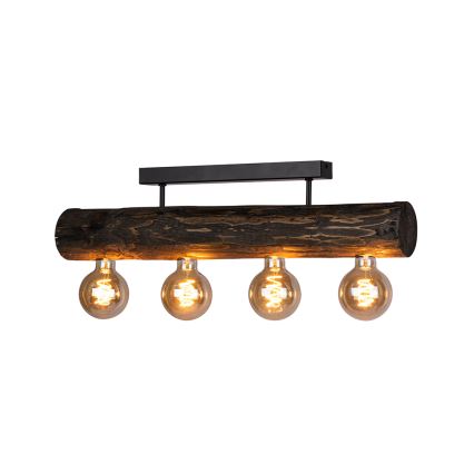 Candelabro montado à superfície TRABO 4xE27/60W/230V pinho - certificado por FSC