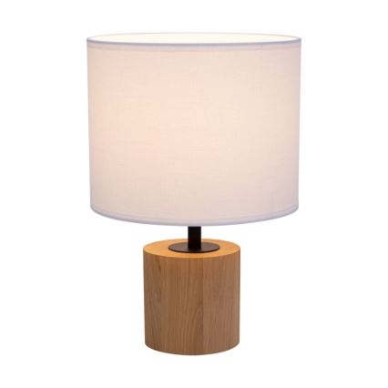 Candeeiro de mesa KRETA 1xE27/25W/230V pinho/branco - certificado por FSC