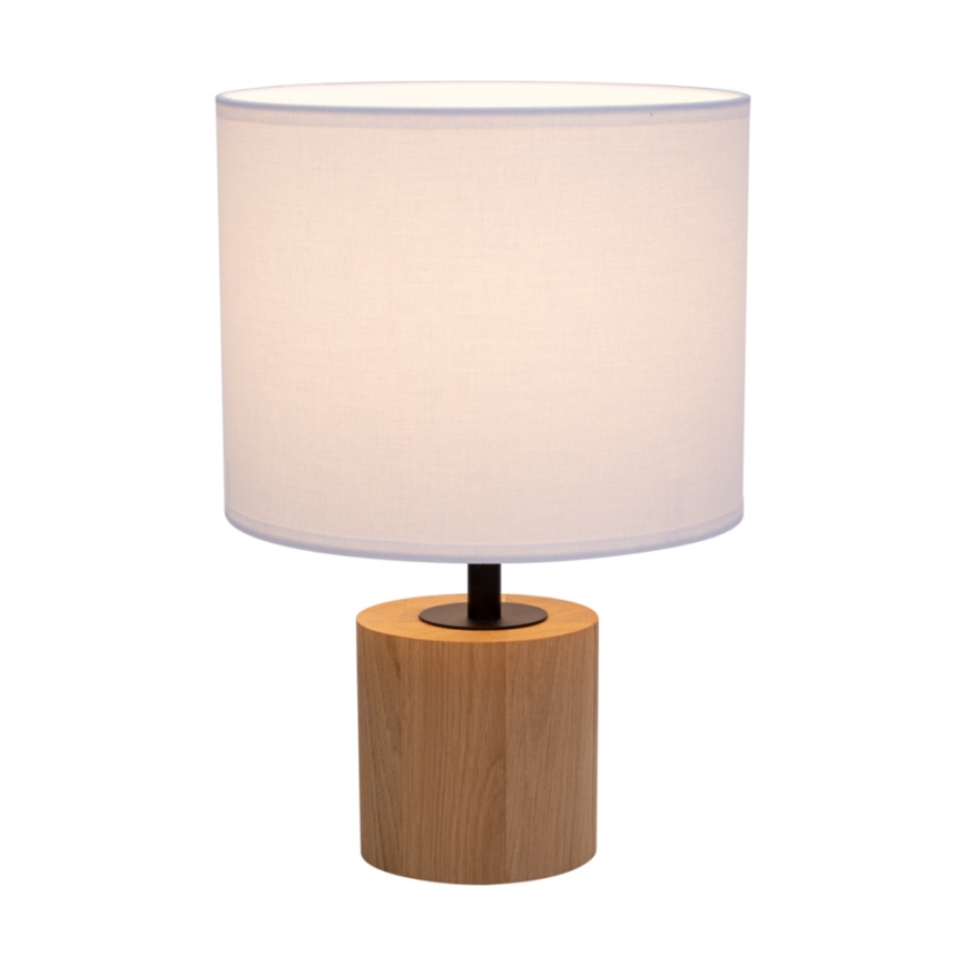 Candeeiro de mesa KRETA 1xE27/25W/230V pinho/branco - certificado por FSC