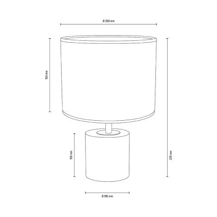 Candeeiro de mesa KRETA 1xE27/25W/230V carvalho/bege - certificado por FSC