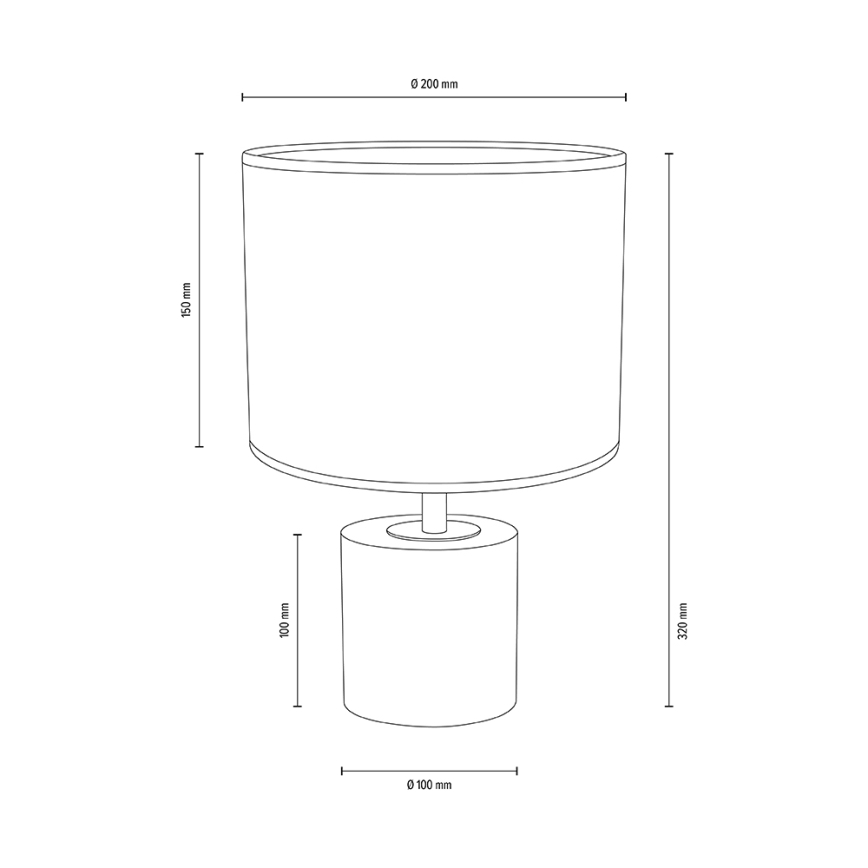 Candeeiro de mesa KRETA 1xE27/25W/230V carvalho/bege - certificado por FSC