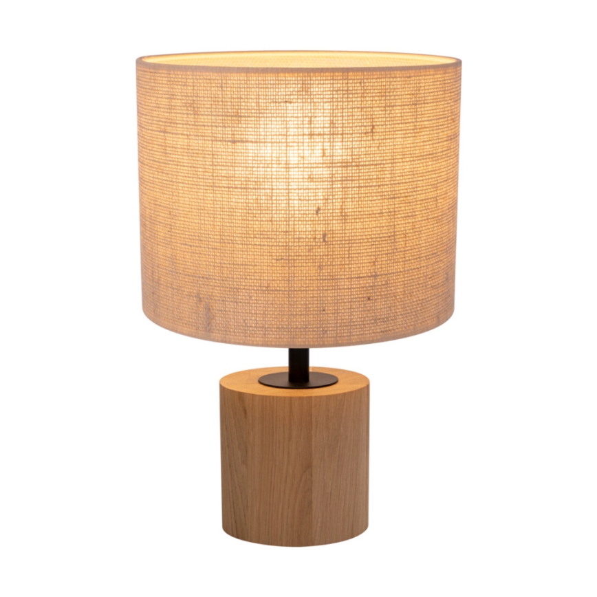 Candeeiro de mesa KRETA 1xE27/25W/230V carvalho/laranja - certificado por FSC