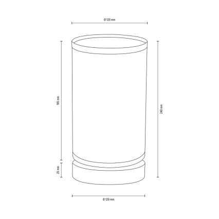 Candeeiro de mesa FIRE 1xE27/25W/230V carvalho/preto - certificado por FSC