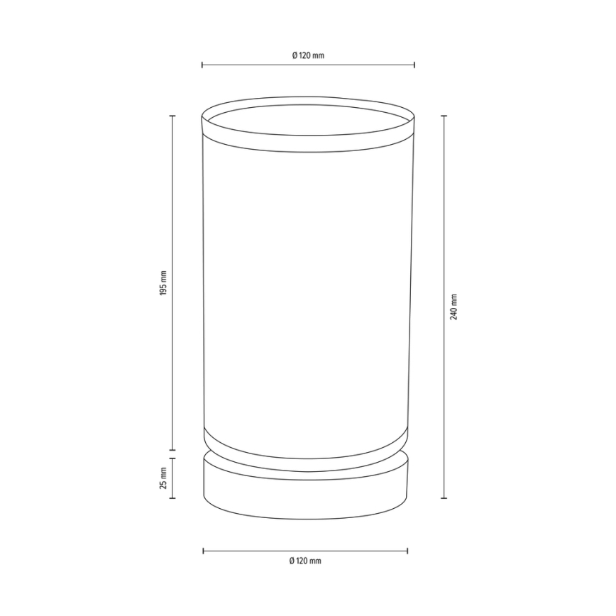 Candeeiro de mesa FIRE 1xE27/25W/230V carvalho/preto - certificado por FSC