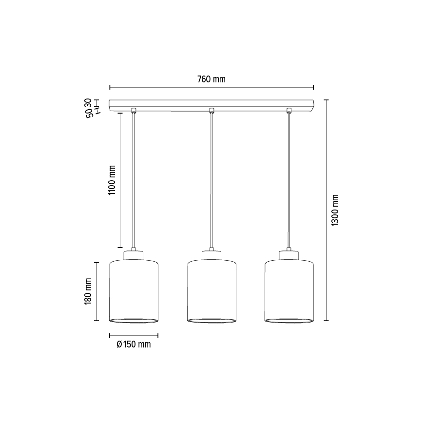 Vidro de substituição ZEFIR E27 branco