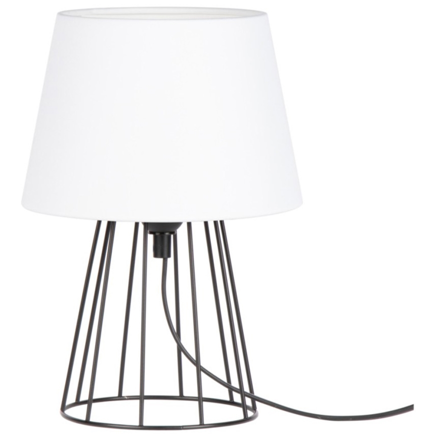 Spot-Light - Lâmpada de mesa MANGOO 1xE27/40W/230V branco/preto