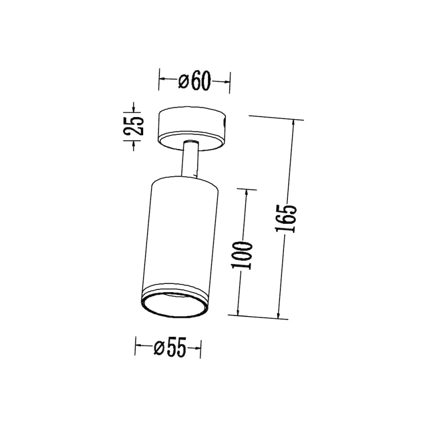 Spot orientável PIPE 1xGU10/10W/230V branco