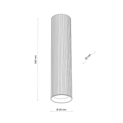 Spot orientável TUNE L 1xGU10/10W/230V 24 cm castanho