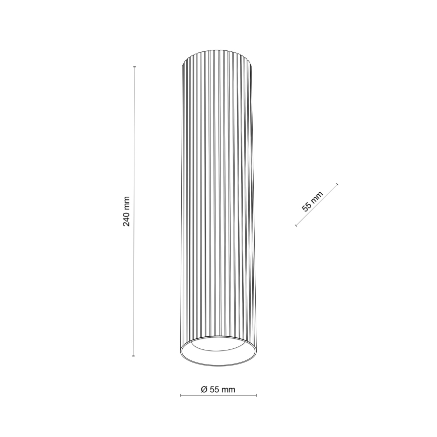 Spot orientável TUNE L 1xGU10/10W/230V 24 cm castanho