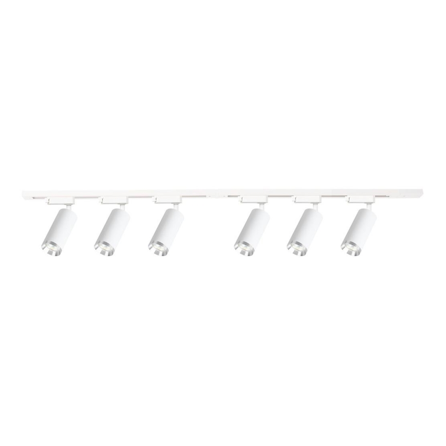 Spot para sistema de calha MICA 6xGU10/10W/230V branco/cromado mate