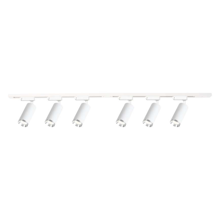 Spot para sistema de calha MICA 6xGU10/10W/230V branco/cromado mate