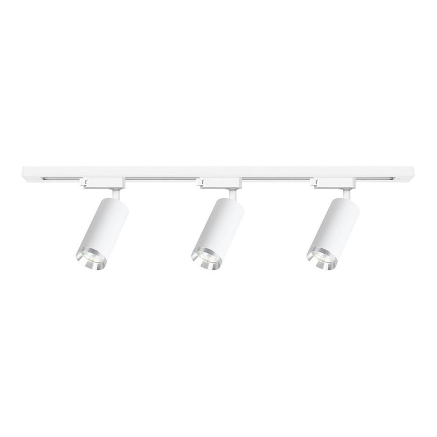 Spot para sistema de trilho MICA 3xGU10/10W/230V branco/cromo mate