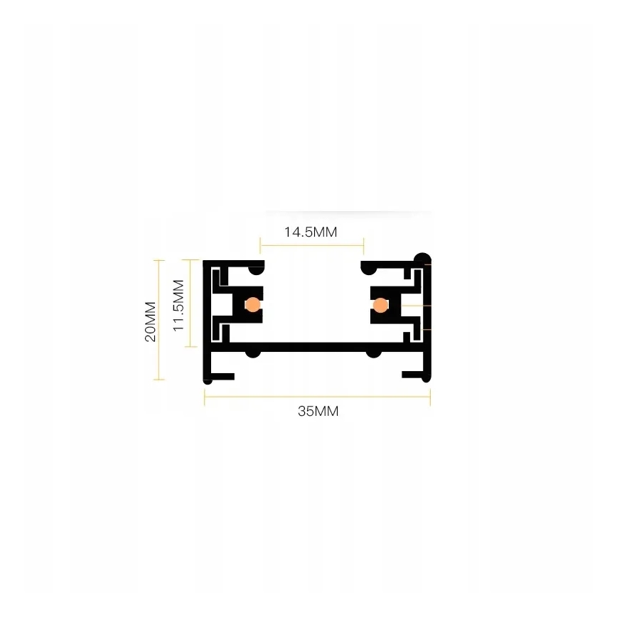 Spot para sistema de trilho monofásico 1xGU10/10W/230V branco