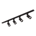 Spot para sistema de trilho TRACER 4xGU10/10W/230V 1 m preto