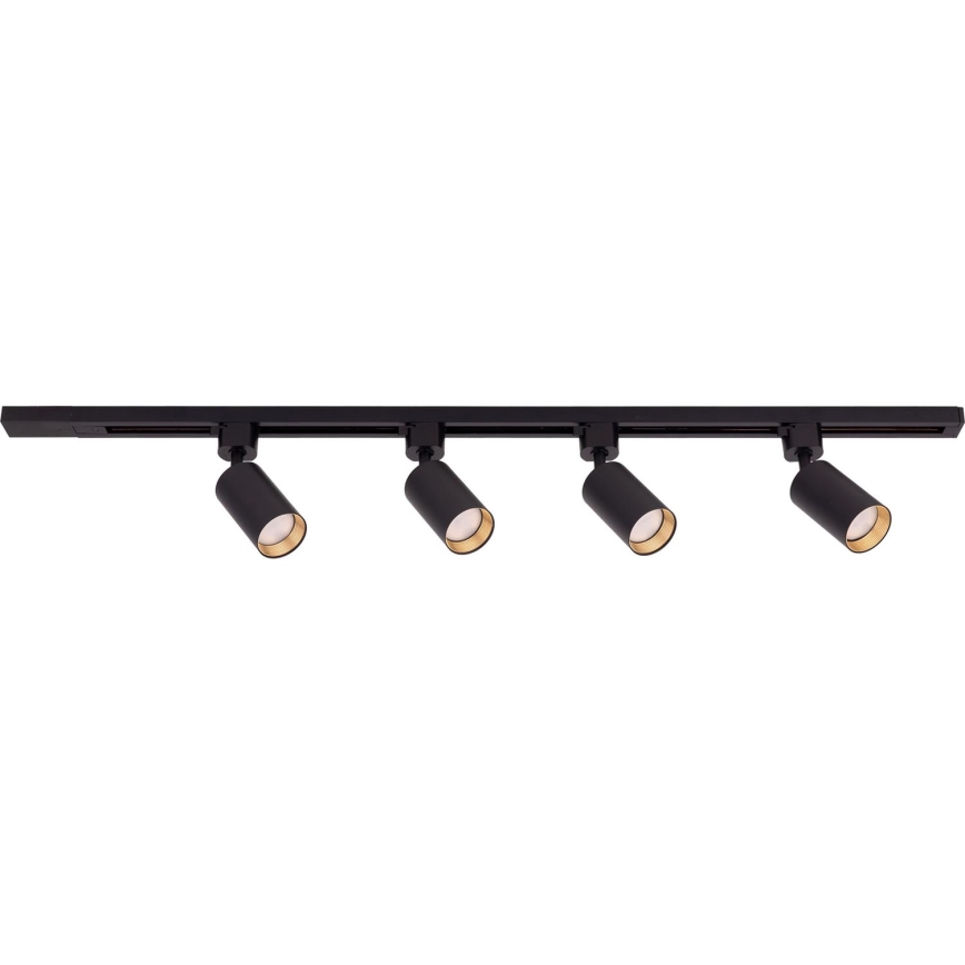 Spot para sistema de trilho TRACER 4xGU10/10W/230V 1 m preto