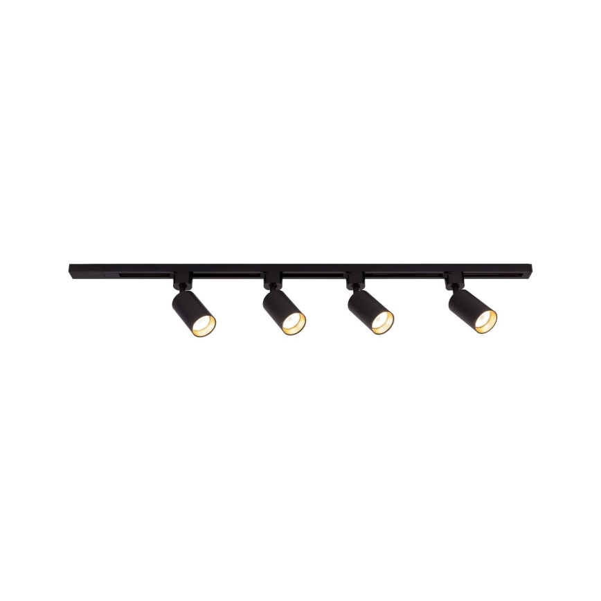 Spot para sistema de trilho TRACER 4xGU10/10W/230V 1 m preto