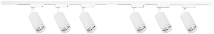 Spot para sistema de trilhos PIPE 6xGU10/10W/230V branco