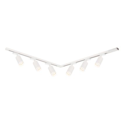 Spot para sistema de trilhos PIPE 6xGU10/10W/230V branco