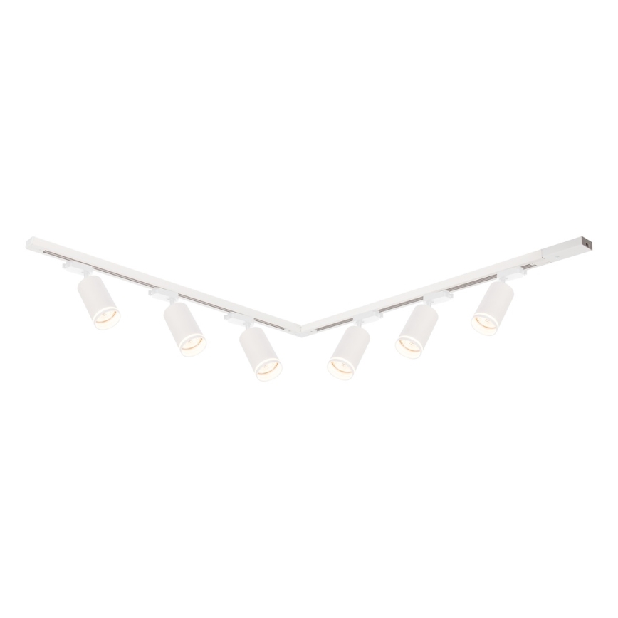 Spot para sistema de trilhos PIPE 6xGU10/10W/230V branco
