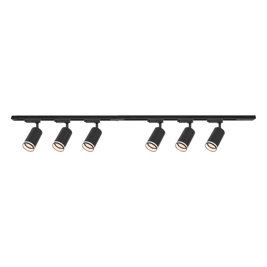 Spot para sistema de trilhos PIPE 6xGU10/10W/230V, preto