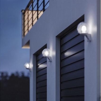 STEINEL 005917 - Iluminação de parede exterior com sensor L585S 1xE27/60W branco IP44