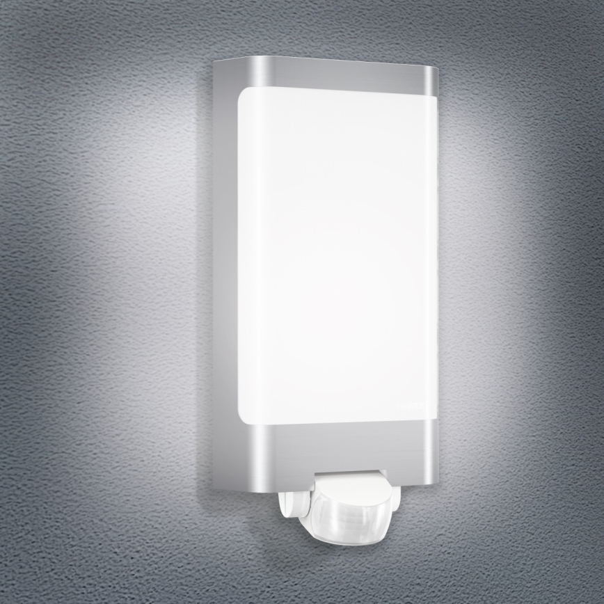 STEINEL 010461 - Iluminação exterior LED com sensor L240LED LED/7,5W inoxidável IP44