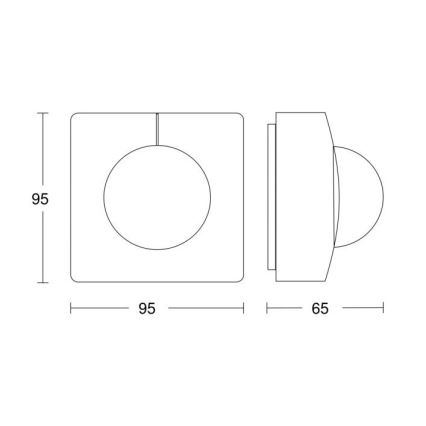 STEINEL 010478 - Sensor de movimento de exterior IS3360 AP COM1 IP54
