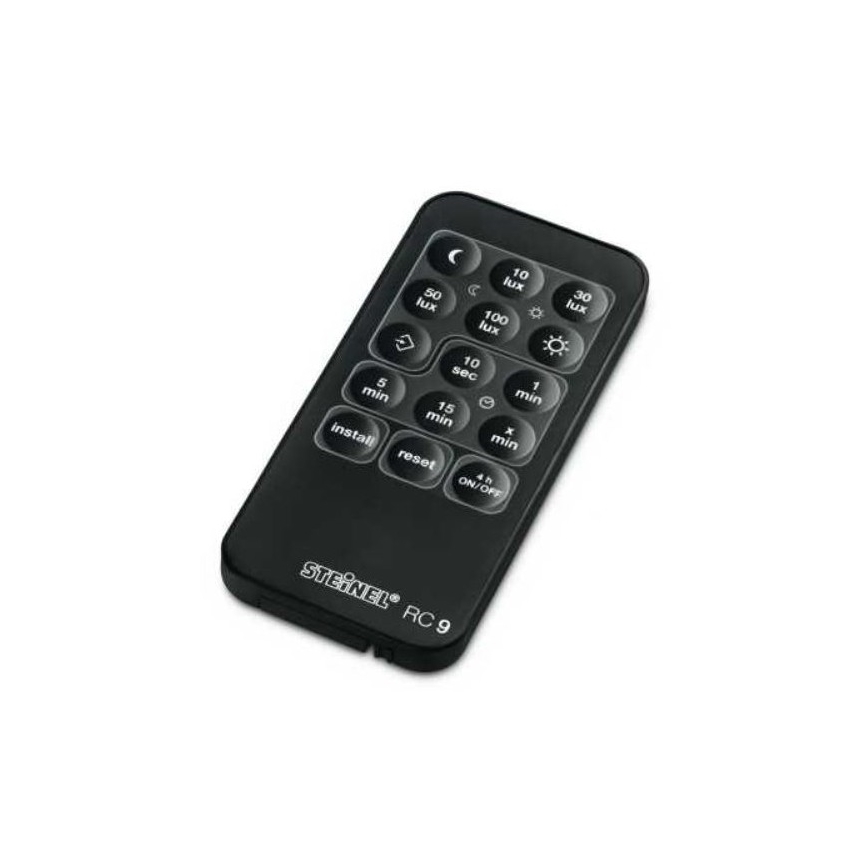 STEINEL 034979 - Sensor de movimento exterior SenslQ S preto IP54 + controlo remoto