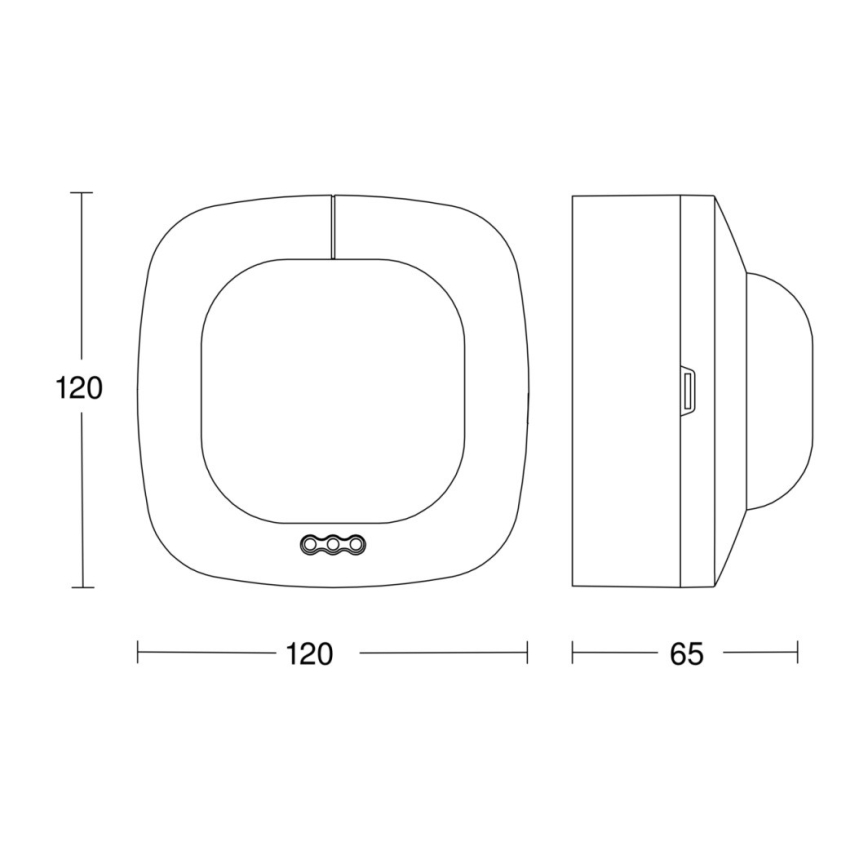 Steinel 035273 - Detetor de presença IR QUATTRO HD 24M DALI PLUS branco