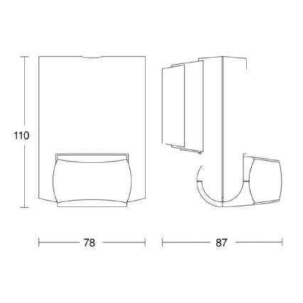 Steinel 035761 –⁠ Sensor de movimentos exterior de infravermelhos IS 130-2 antracite IP54