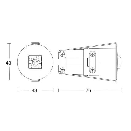 Steinel 053871 - Detetor de presença IR Quattro Micro 6m DALI-2 IP65 branco