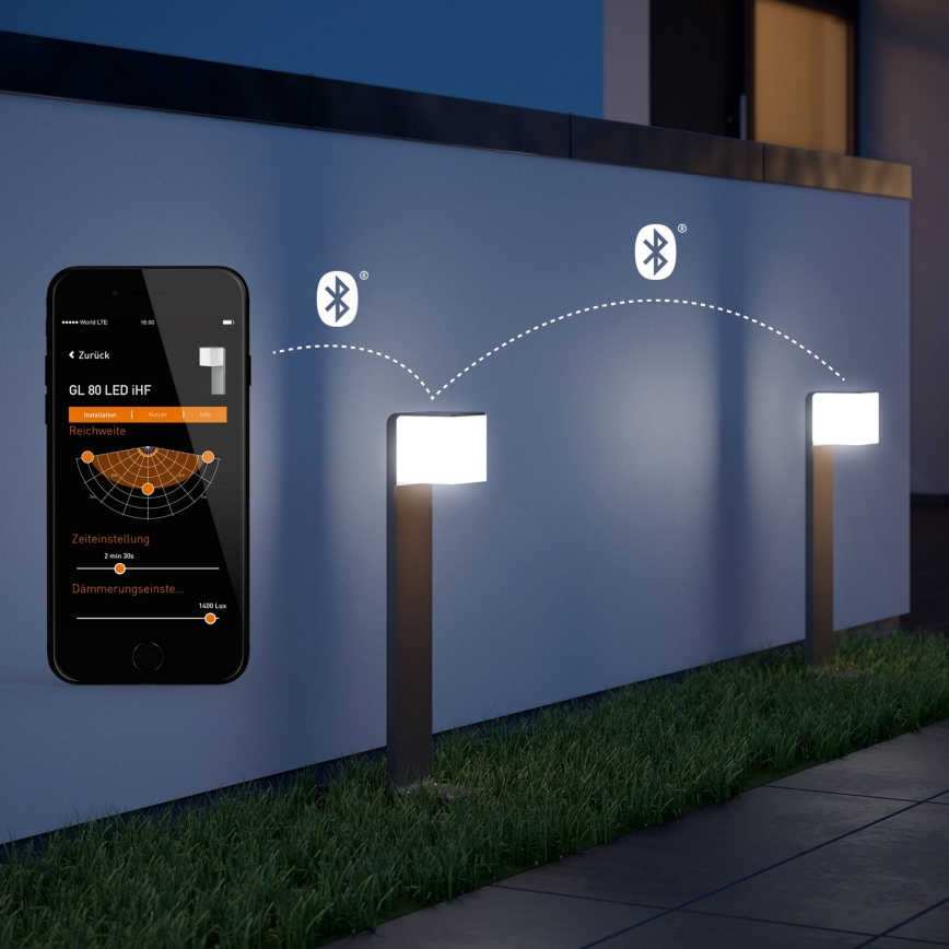 Steinel 055479 - Candeeiro exterior LED com regulação com sensor CUBO LED/9,5W/230V IP44 antracite