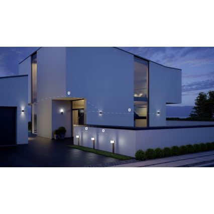 Steinel 055479 - Candeeiro exterior LED com regulação com sensor CUBO LED/9,5W/230V IP44 antracite