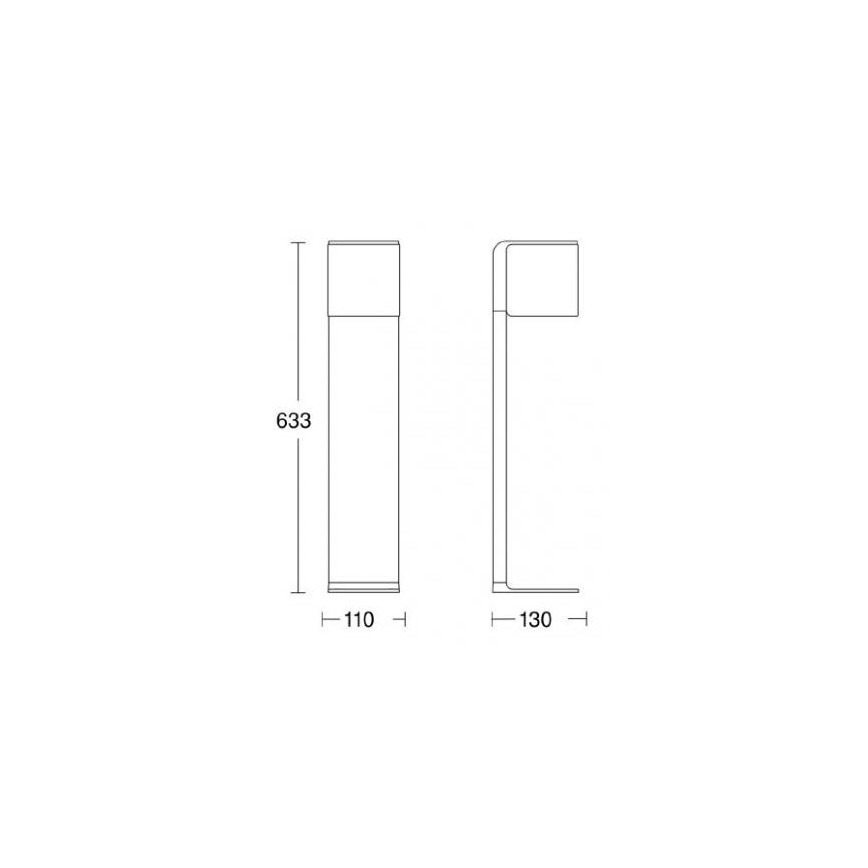 Steinel 055479 - Candeeiro exterior LED com regulação com sensor CUBO LED/9,5W/230V IP44 antracite