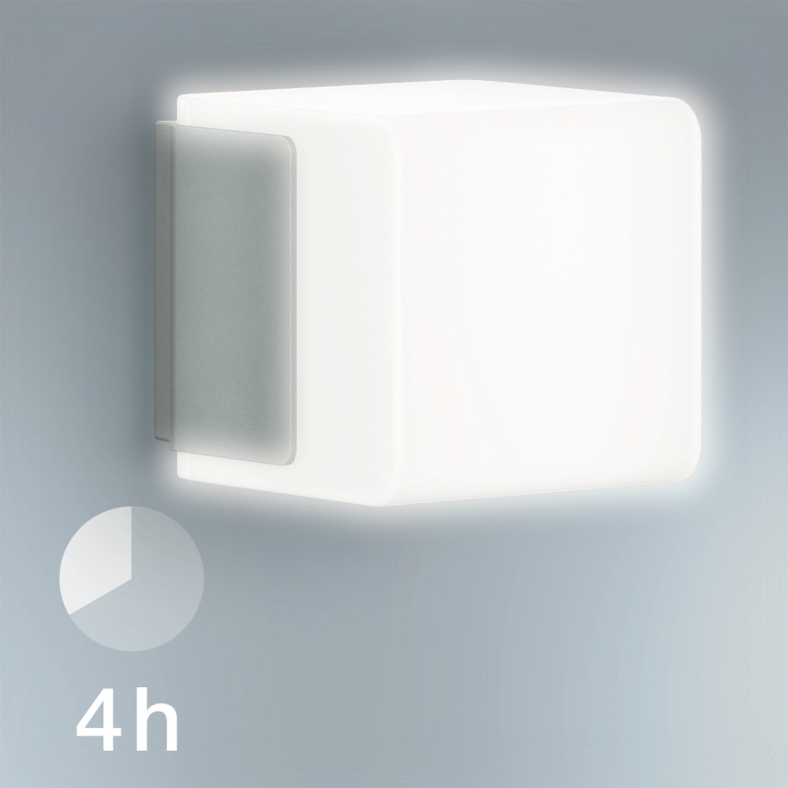 Steinel 055523 - Iluminação exterior LED com sensor L 835 LED/9,5W/230V IP44 prateado