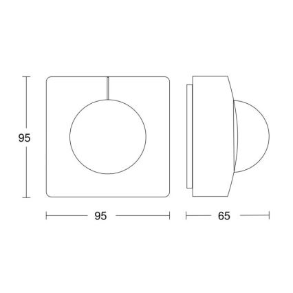 Steinel 057350 - Sensor de movimento IS 3180 DALI-2 IPD IP54 branco