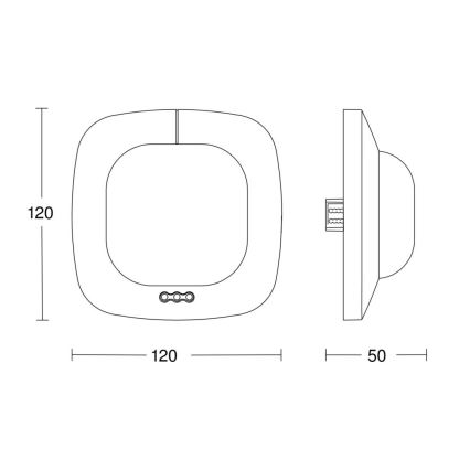 Steinel 057497 - Detetor de presença IR Quattro HD 24m DALI branco