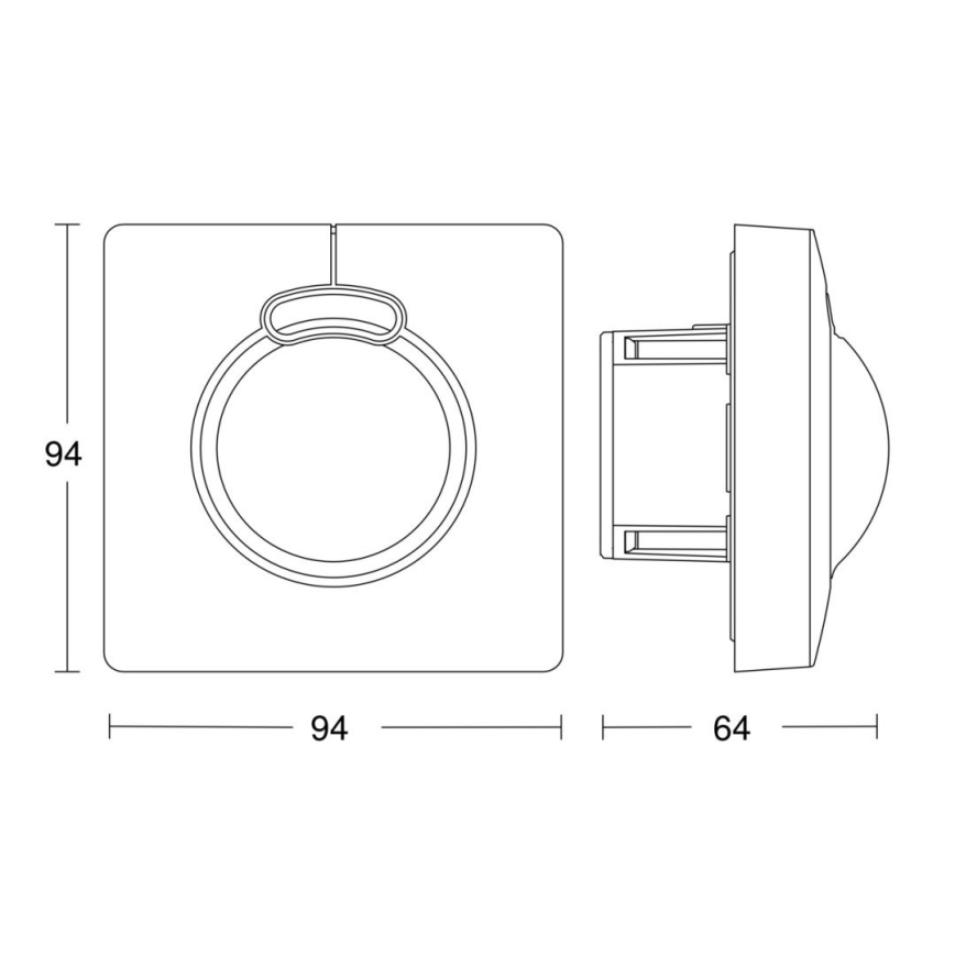 Steinel 058227 - Sensor de movimento HF 3360 V3 KNX quadrado branco