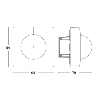 Steinel 058265 - Sensor de movimento IS 345 V3 KNX quadrado branco
