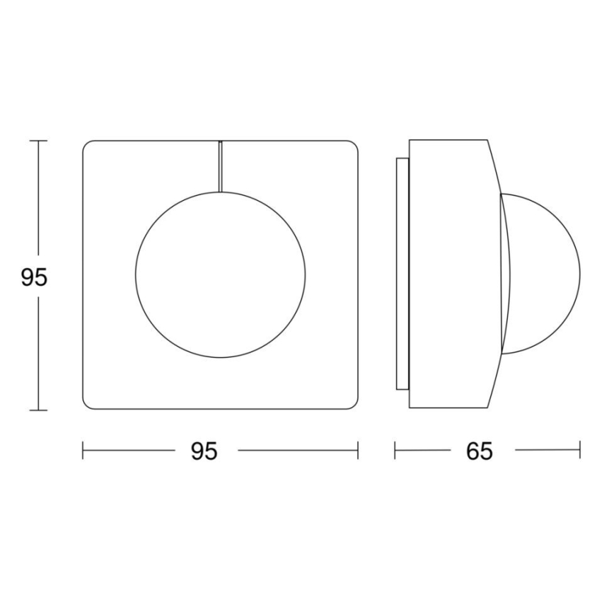 Steinel 058296 - Sensor de movimento IS 345 MX Highbay V3 KNX IP54 branco quadrado