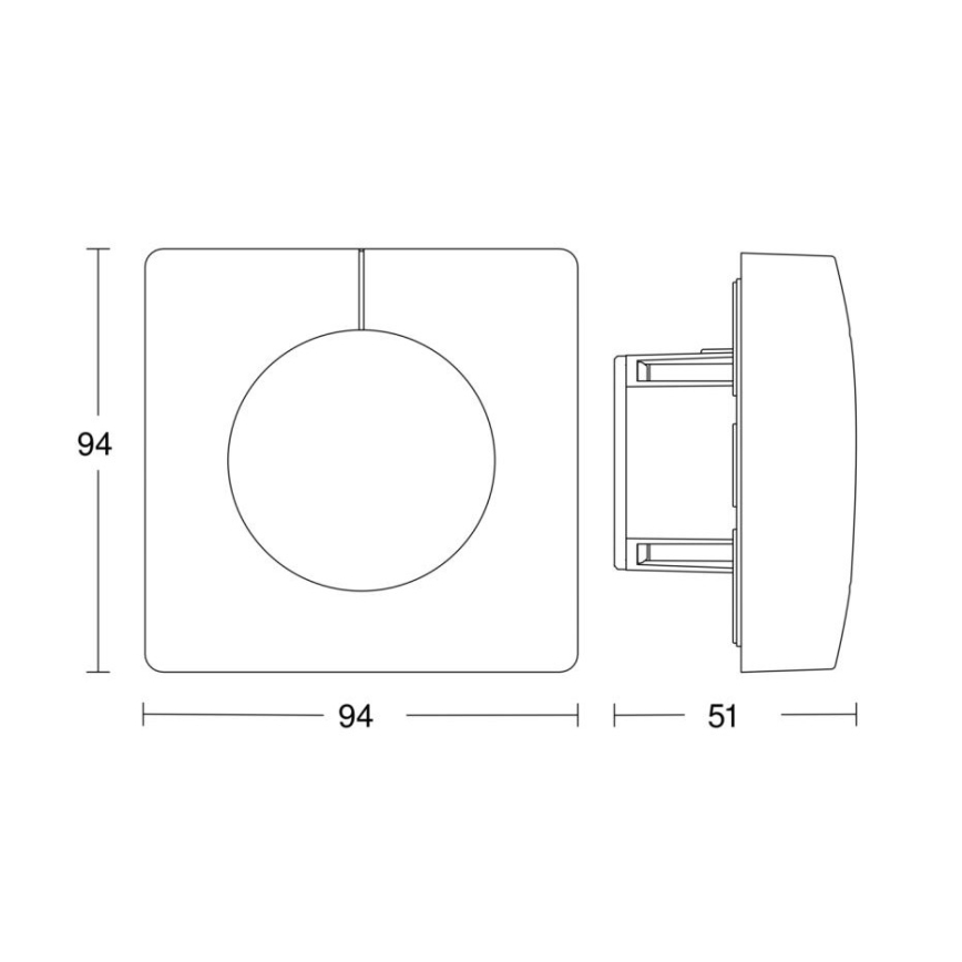Steinel 058326 - Sensor de luminosidade Dual V3 KNX branco quadrado