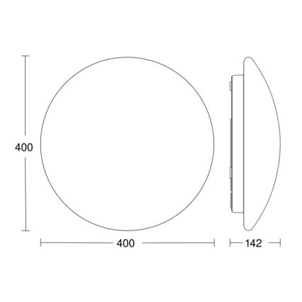 STEINEL 058609 - Iluminação de teto para casa de banho LED com sensor RS PRO LED/19,5W/230V 3000K IP54