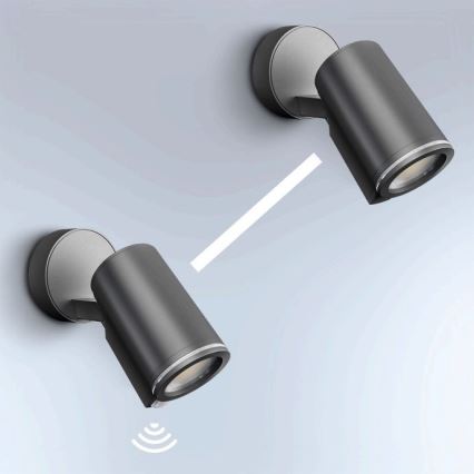 STEINEL 058630 - Iluminação de parede exterior LED com sensor SPOT ONE 1xGU10/7W/230V IP44