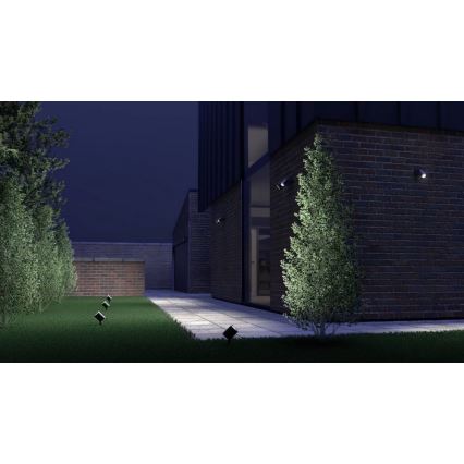 Steinel 058647 - Iluminação exterior com sensor SPOT DUO 2xGU10/7,5W/230V IP44
