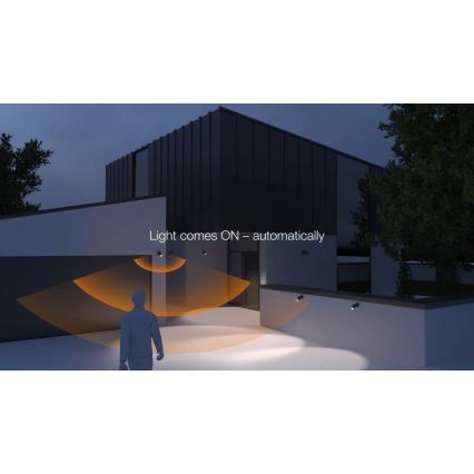 STEINEL 058654 - Iluminação de parede exterior LED com sensor SPOT DUO 2xGU10/7,5W/230V IP44