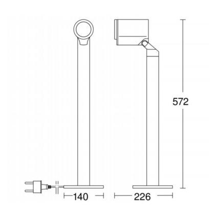STEINEL 058661 - Candeeiro exterior LED com sensor SPOT WAY 1xGU10/7W/230V IP44